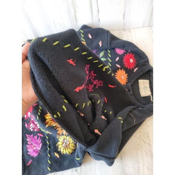 Vintage Design options AS IS cardigan Philip Jane Gordon floral fall embroidered - Picture 7 of 16